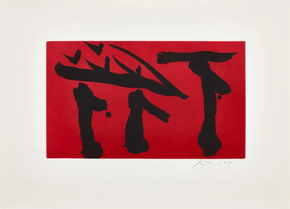 Etching And Aquatint Motherwell - Put Out All Flags