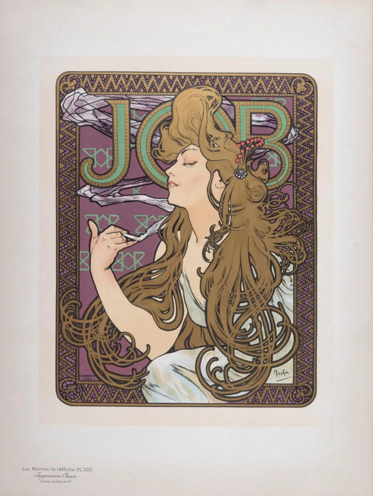 Lithograph Mucha - Les Maîtres de l' Affiche : Job, 1900