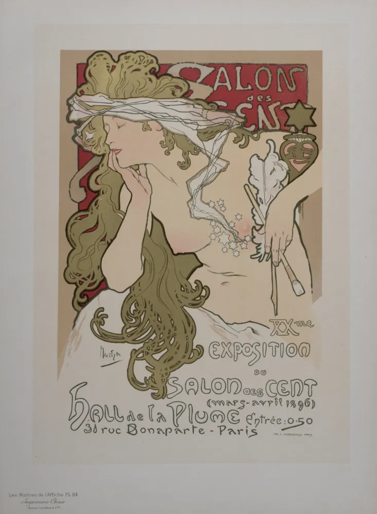 Lithograph Mucha - Salon des Cent, Les Maîtres de l' Affiche, 1897