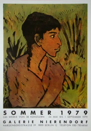 Poster Mueller - Portrait einer Zigeunerin