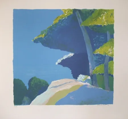 Lithograph Muhl - Les  pins.