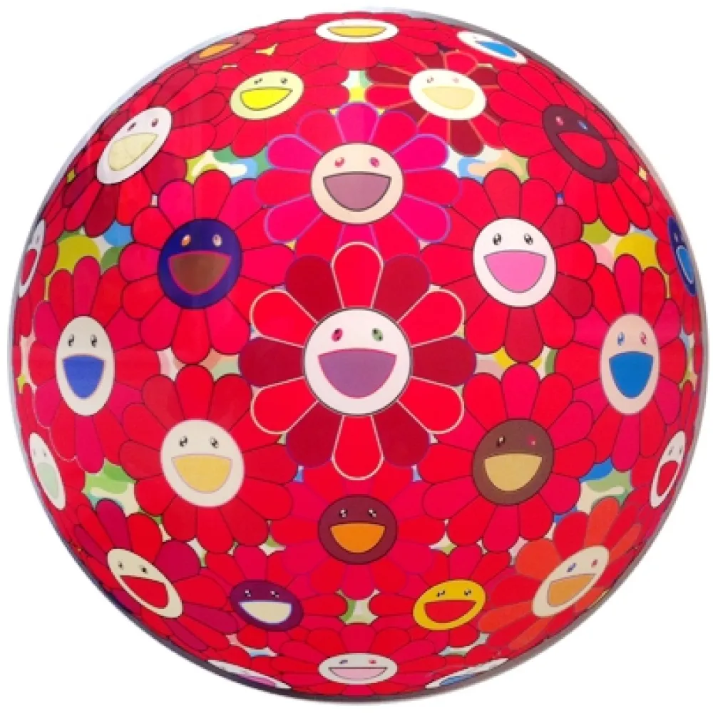 Lithograph Murakami - Flowerball Red Cliff