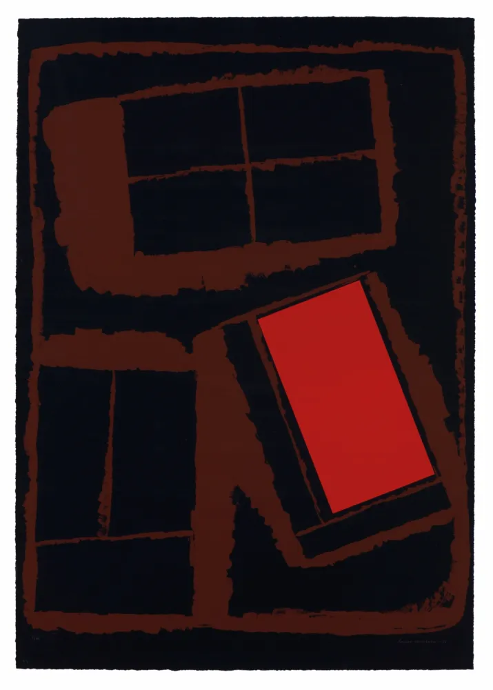 Screenprint Nevelson - Untitled - hand-signed Silk-screen on hand-made paper 