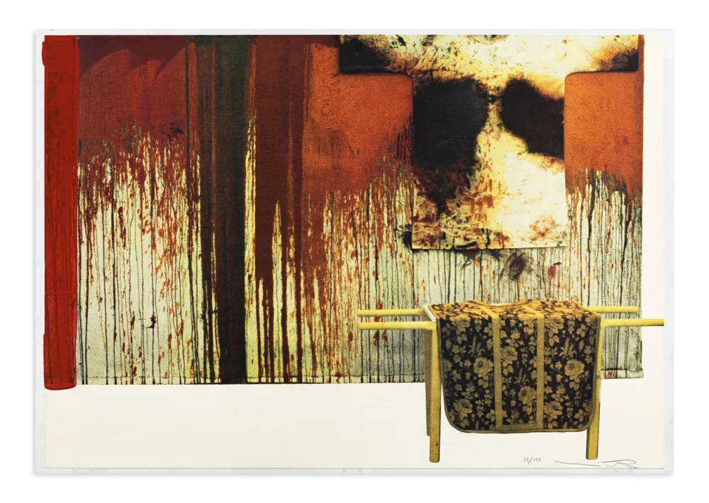 No Technical Nitsch - Übermalte Bild-Lithographien