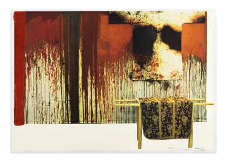 No Technical Nitsch - Übermalte Bild-Lithographien