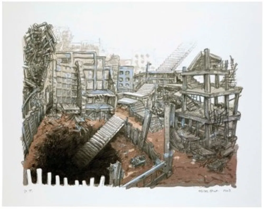 Lithograph Oiwa - STAIRS