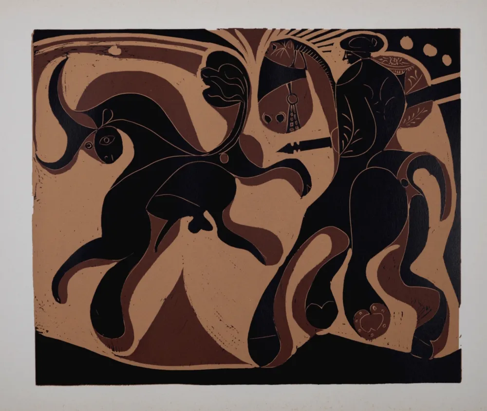 Linocut Picasso (After) - Après la pique, 1962