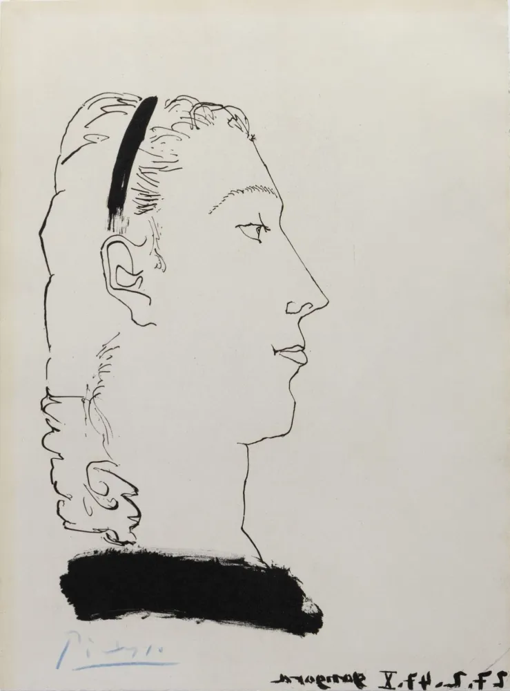 Etching And Aquatint Picasso - Femme Blonde de Profil (Signed) Gongora 1948