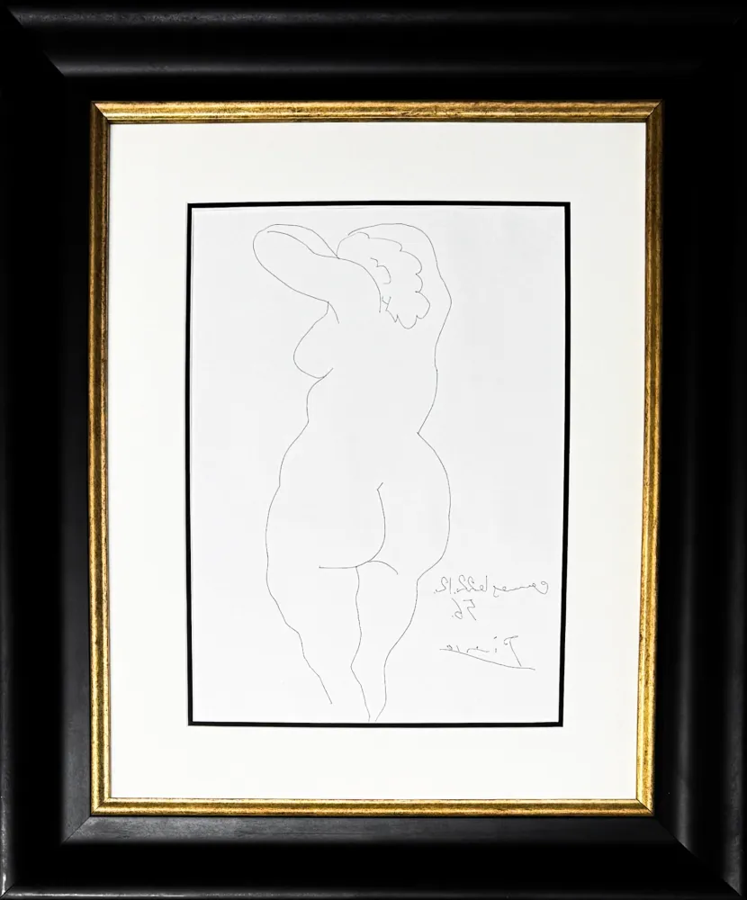 Etching Picasso - Femme vue de Dos