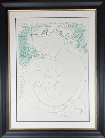Lithograph Picasso - La Grande Maternité