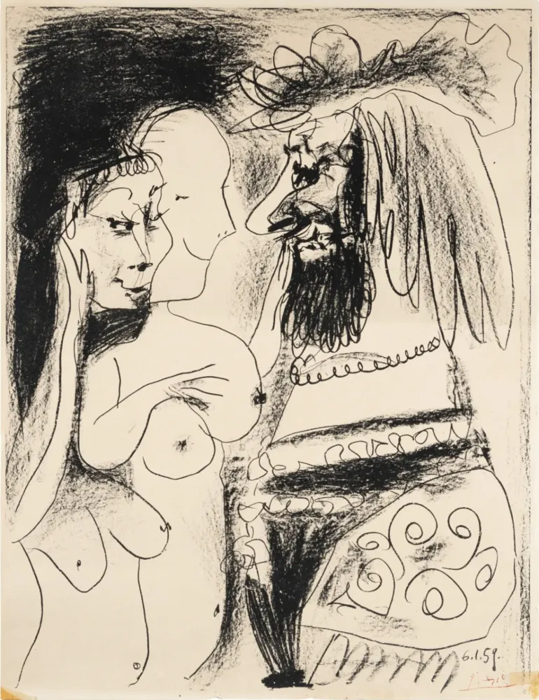 Lithograph Picasso - Le Vieux Roi