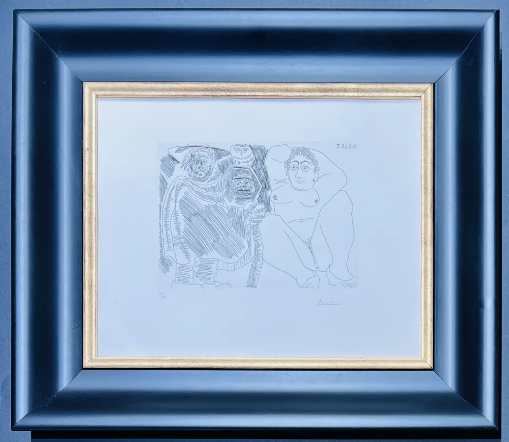 Etching Picasso - Pablo Picasso ( 1881 – 1973 ) – hand-signed etching on wove paper - 1968