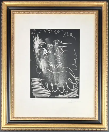 Aquatint Picasso - Tête d'Homme