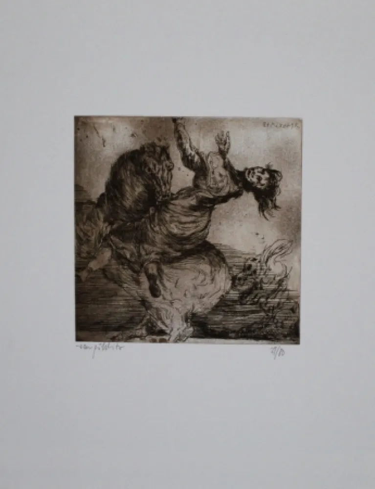 Etching And Aquatint Pöhlitz - Wilder Ritt