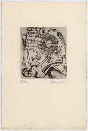 Engraving Prinner - FEMME À LA BOUGIE (1938)