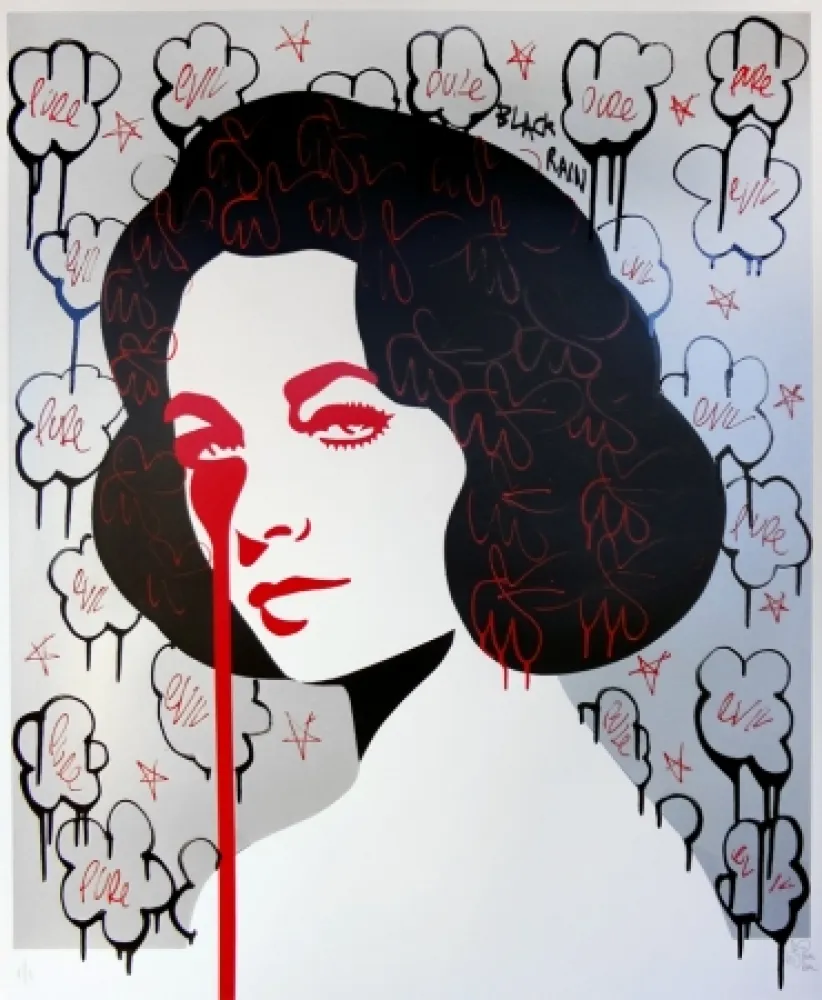 Screenprint Pure Evil - Eddie Fisher's nightmare (silver popcorn)