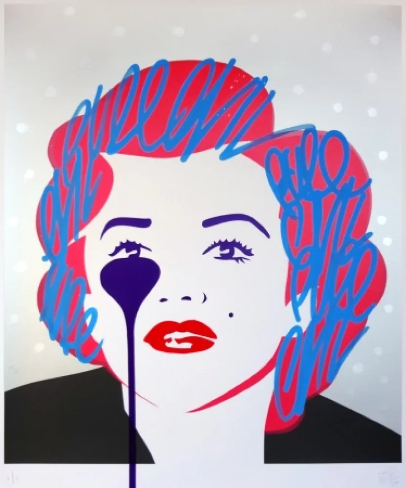 Screenprint Pure Evil - The last Marilyn (silver dots)