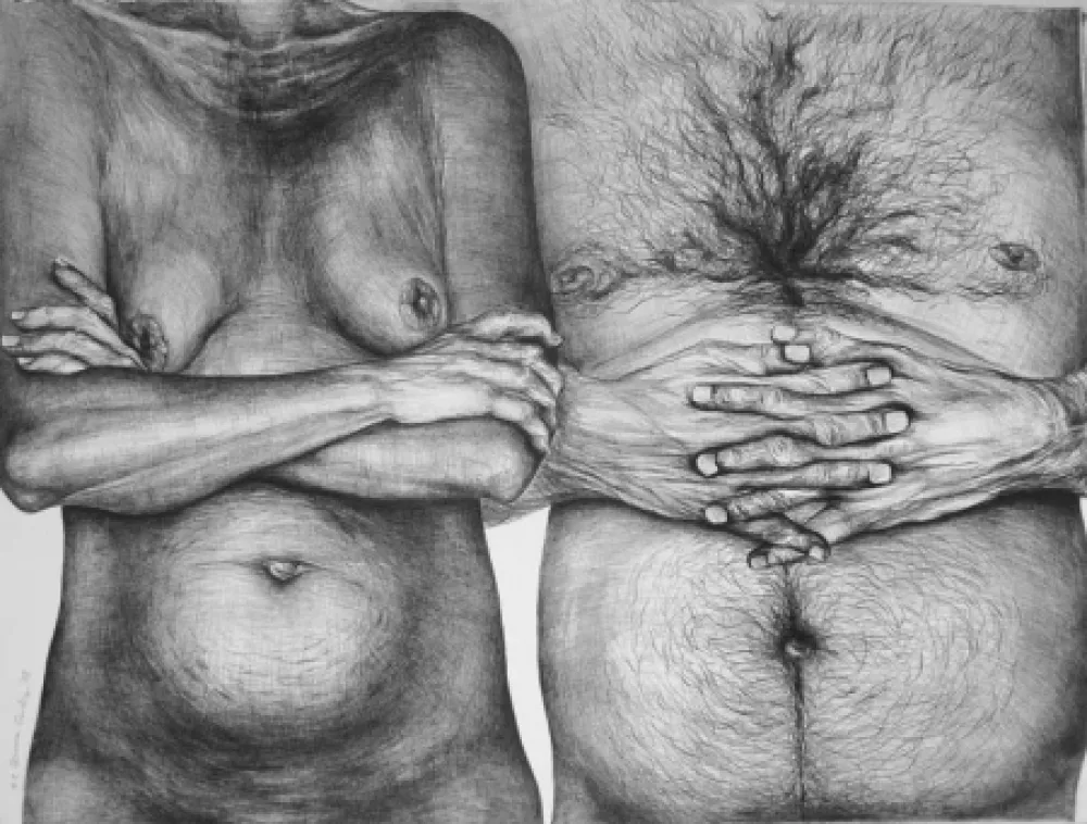 Lithograph Quinby - Couple