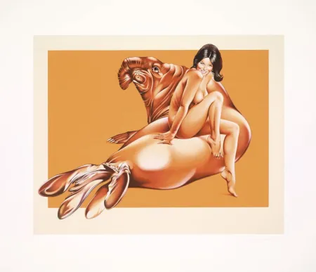 Lithograph Ramos - Elephant Seal