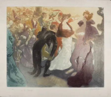 Etching And Aquatint Ranft - Le bal masqué, 1899