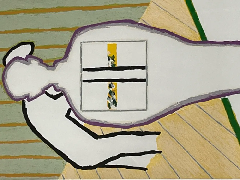 Lithograph Raveel - Vader en zoon (ii)