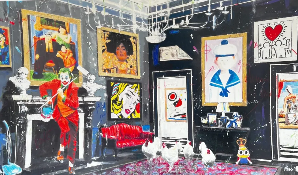 Screenprint Renè - A colorful day