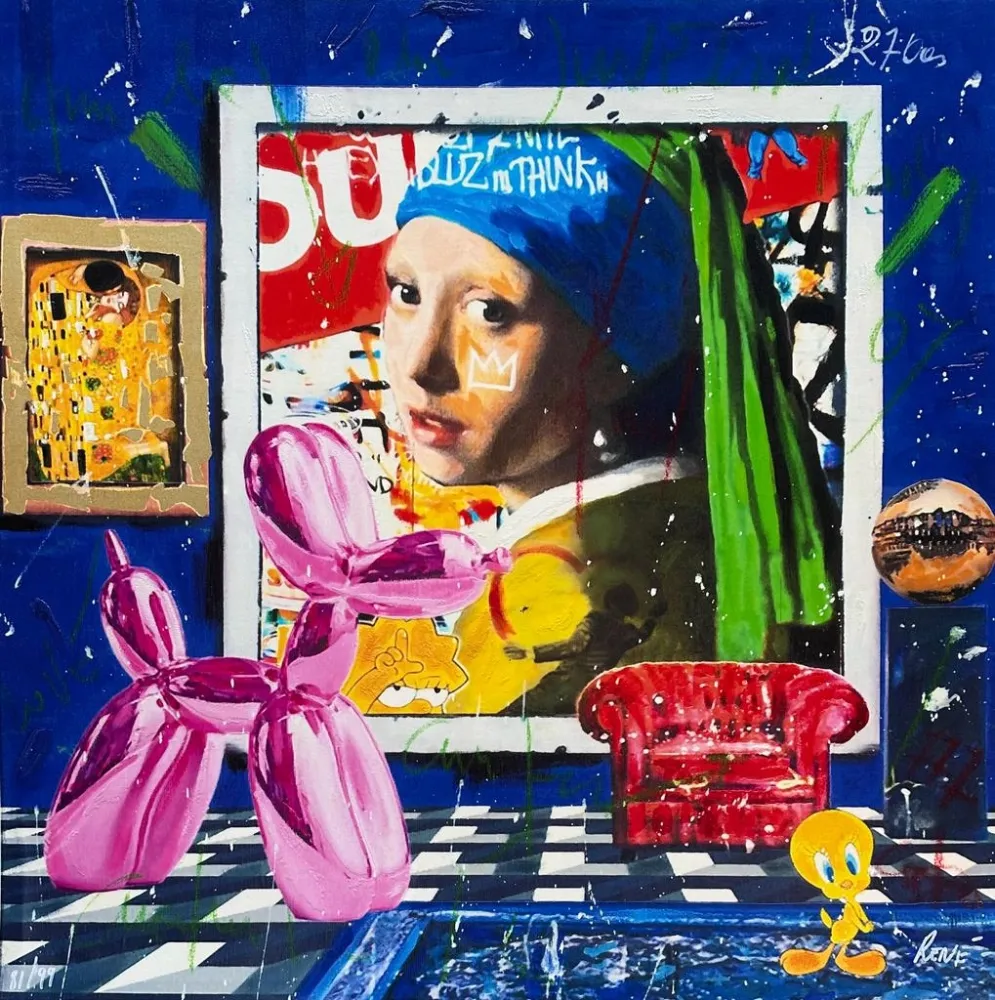 Screenprint Renè - Don't worry is not a cat 