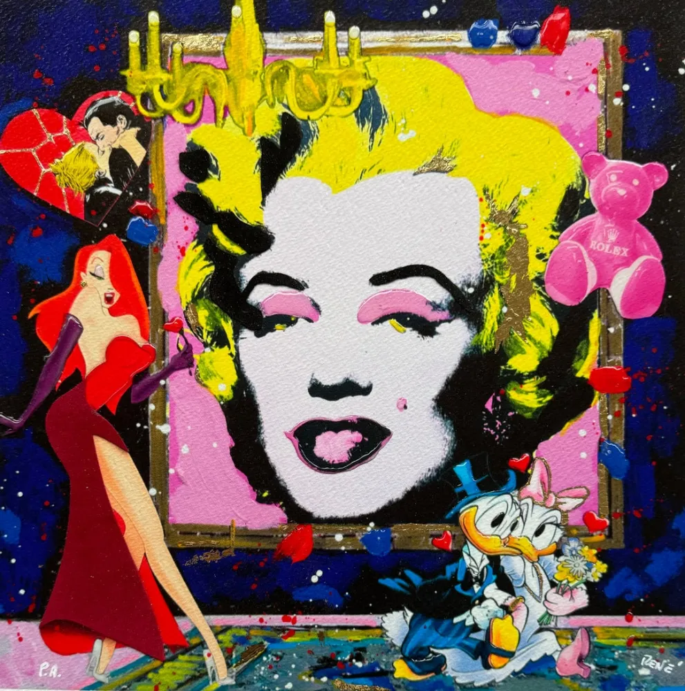 Screenprint Renè - Love in comics time