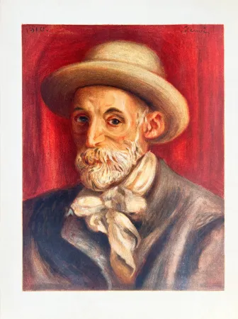 Lithograph Renoir - Autoportrait