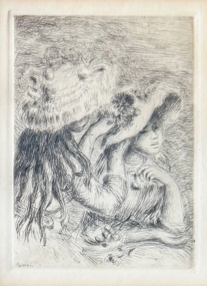 Lithograph Renoir - Le Chapeau Épinglé