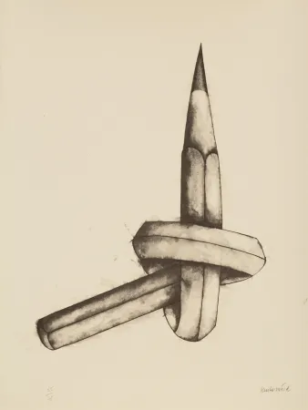 Lithograph Reuterswaerd - Crayon