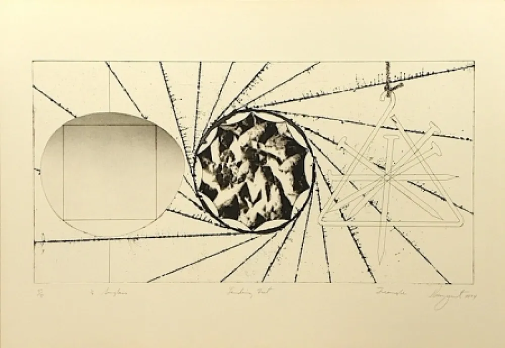 Etching And Aquatint Rosenquist - 1/2 Sunglasses, Landing Net, Triangle