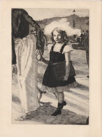 Etching Roux - L'enfant et la mort