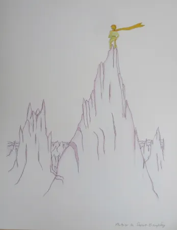 Lithograph Saint-Exupéry - La cîme