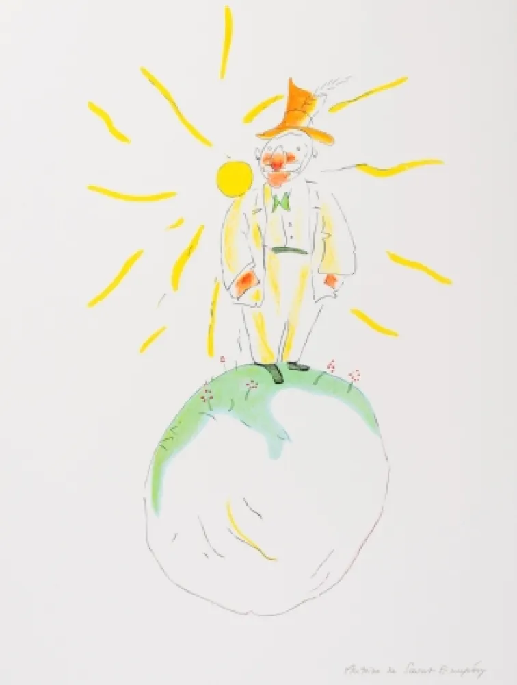 Lithograph Saint-Exupéry - Le Poète