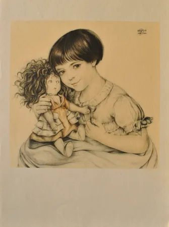 Etching Sauer - Portrait d'enfant
