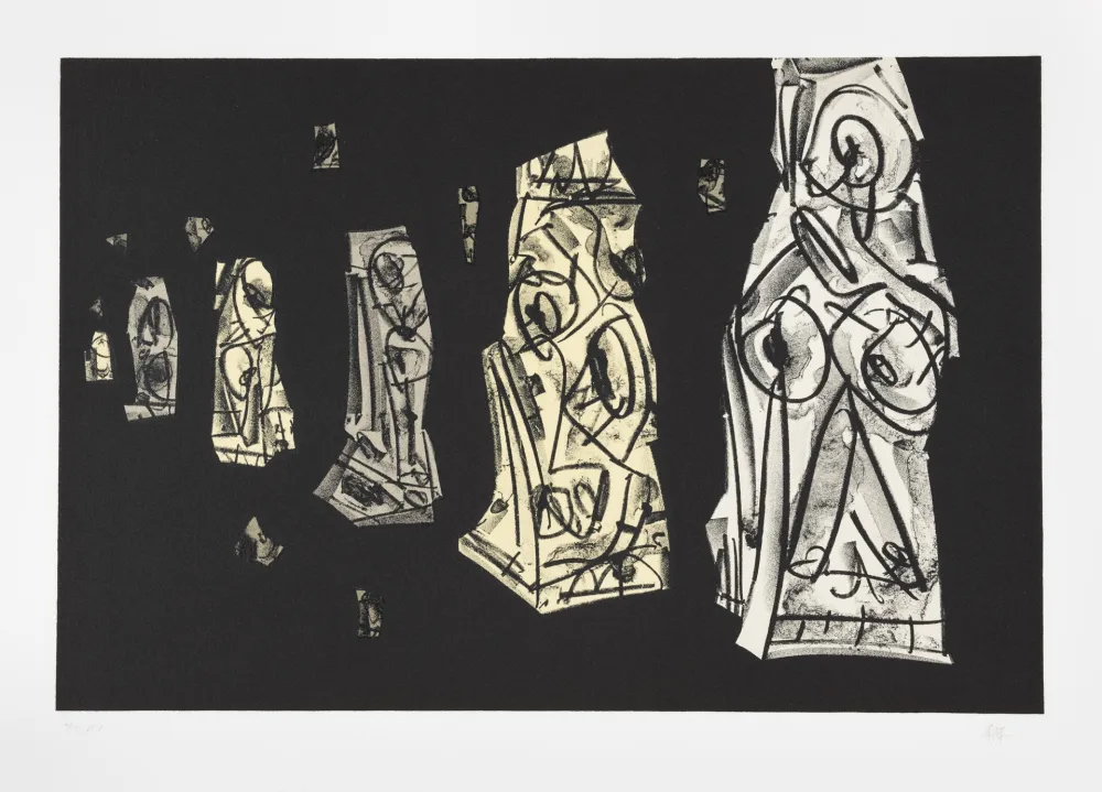 Lithograph Saura - Tagebücher Kafka 2