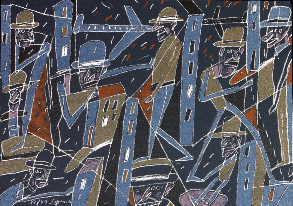 Lithograph Segui - Le froid bleu des contre nuits 4