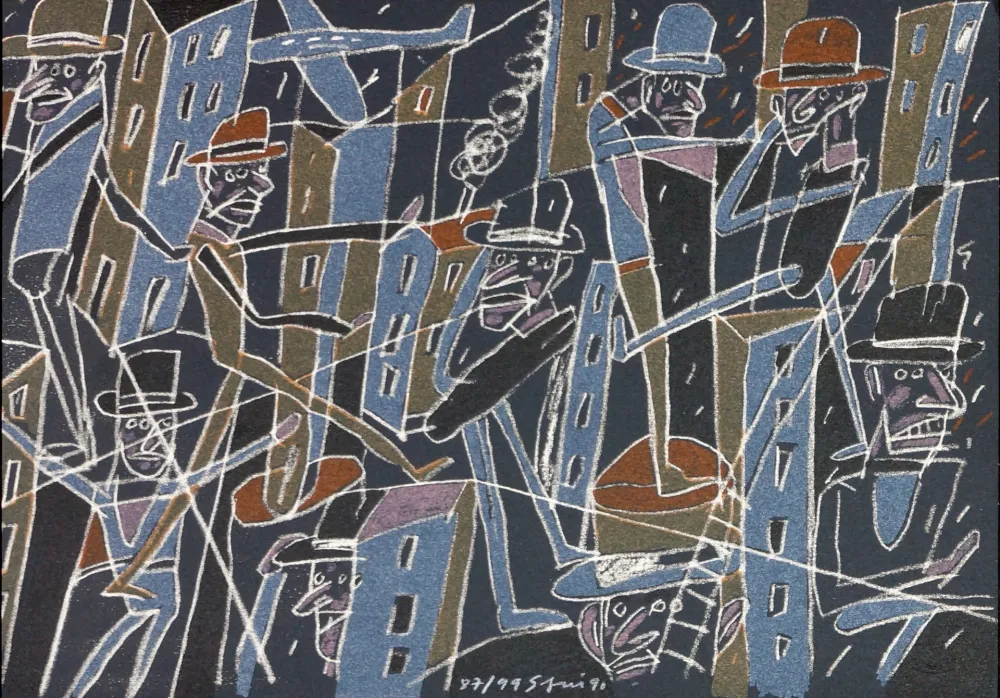 Lithograph Segui - Le froid bleu des contre nuits 6