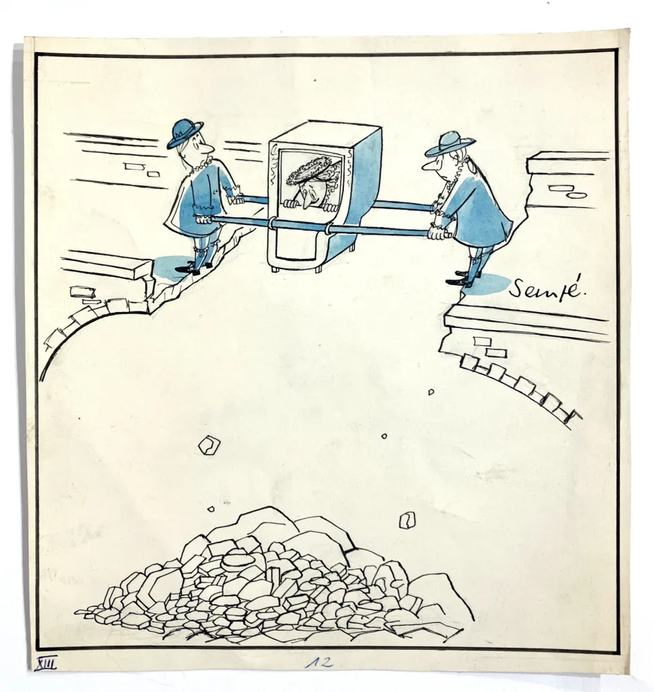 No Technical Sempé - La chaise à porteur. Circa 1970