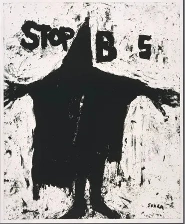 Lithograph Serra - Stop BS