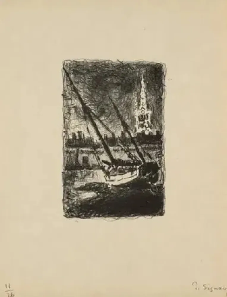 Lithograph Signac - Saint MALO I (1927)