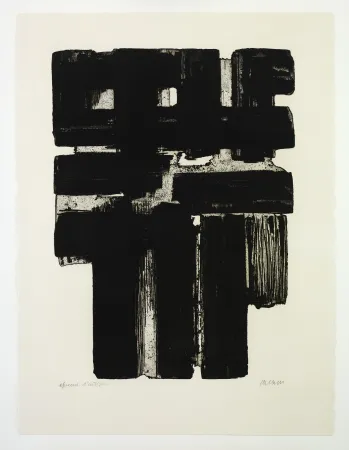 Engraving Soulages - Eau Forte 10 b
