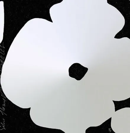 Screenprint Sultan - Silver Flowers