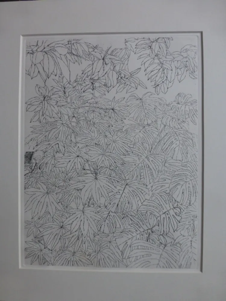 Engraving Szafran - Feuillages ,1977