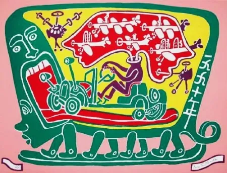 Lithograph Taillandier - Land 1