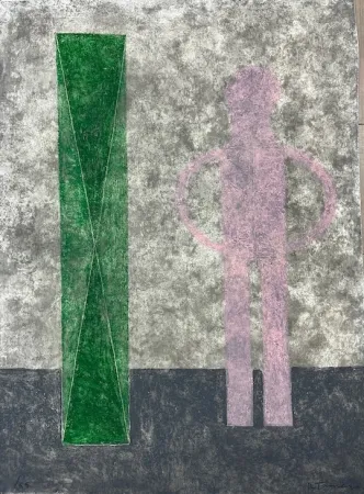 Engraving Tamayo - Hombre en rosa