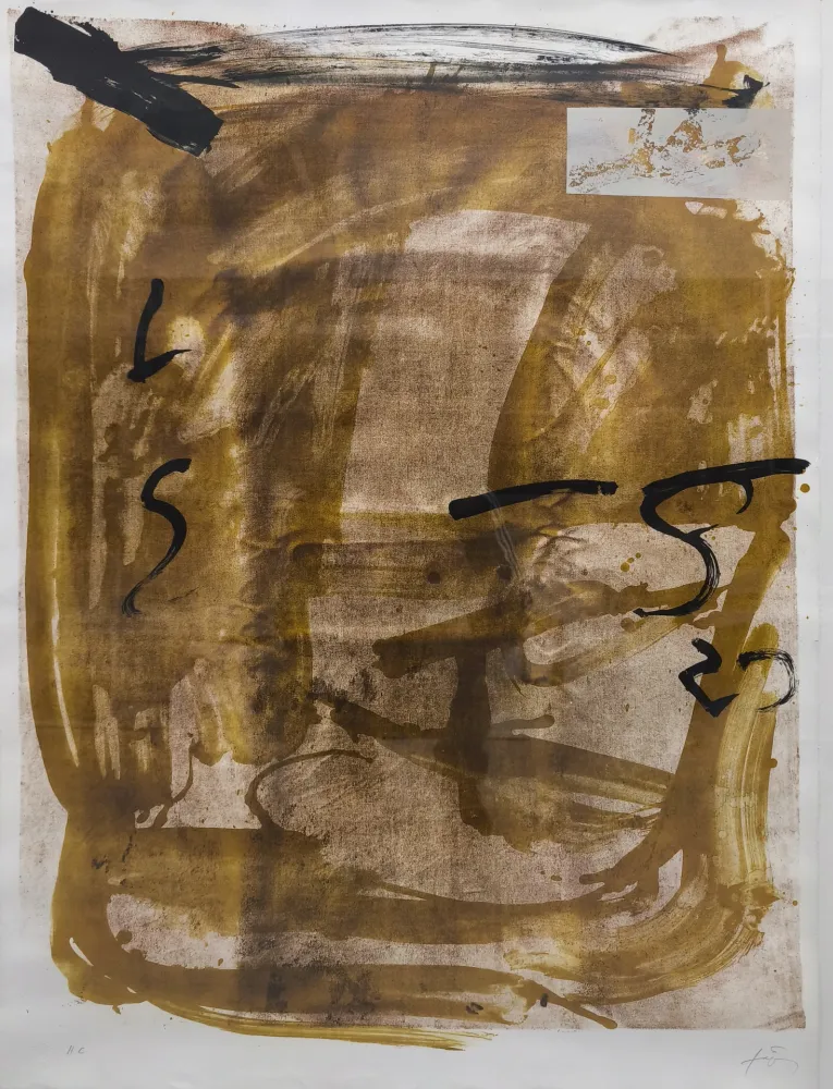 Lithograph Tàpies - Apparitions. Aus «Variations, 1984.