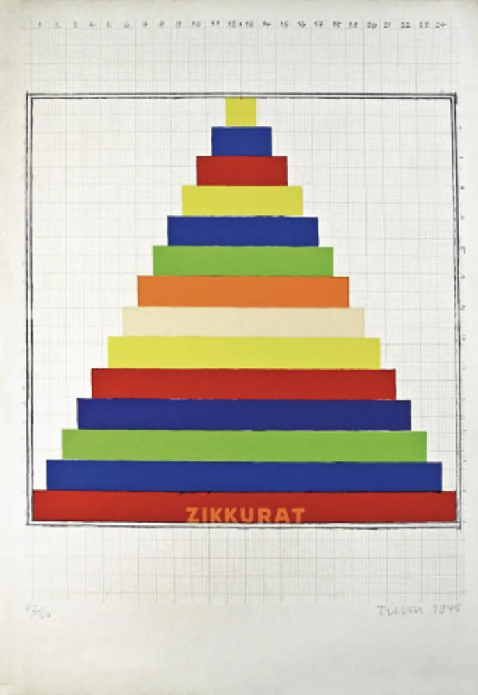 Lithograph Tilson - Zikkurat