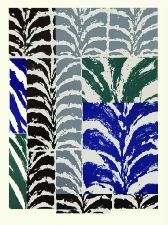 Lithograph Titus Carmel - Feuillée II